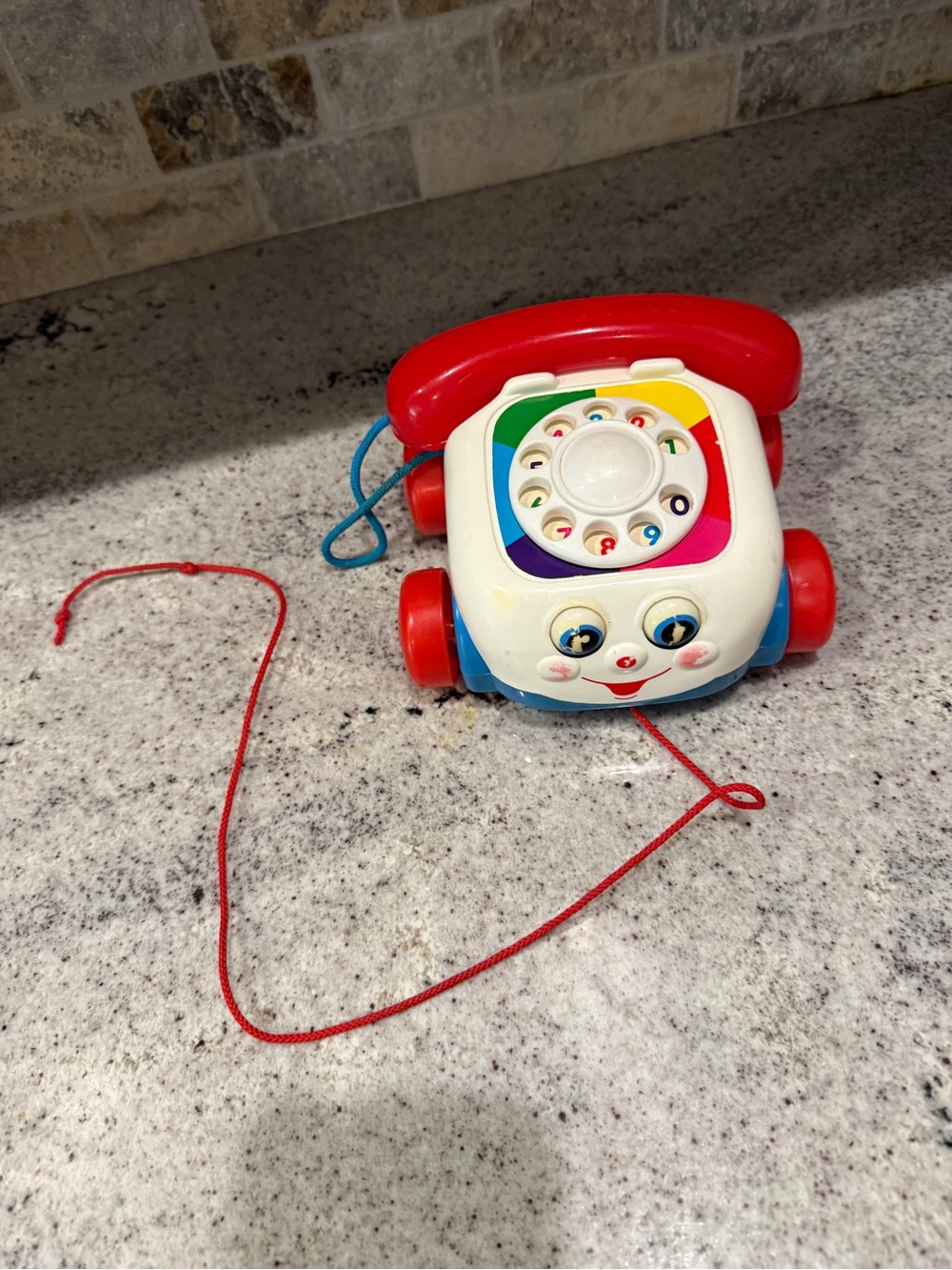VTG Fisher Price Chatter Telephone 1993 Pull Toy